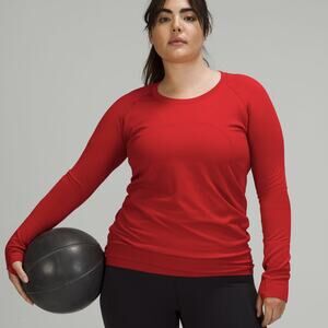 Lululemon Dark Red Swiftly Tech Long Sleeve 10
